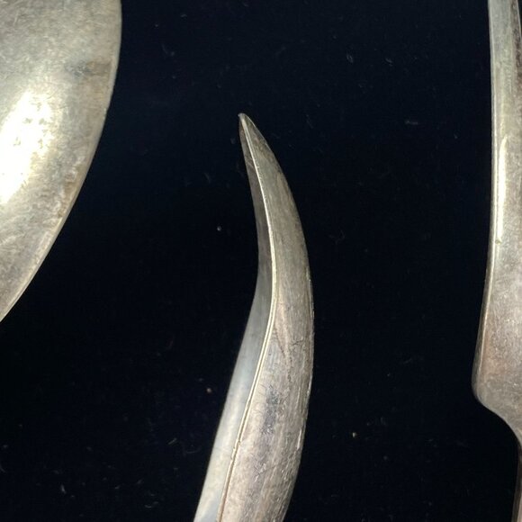 Vintage Oneida Glastonbury Pearl Silverplate Forks Spoons 5 Pcs - Picture 12 of 13